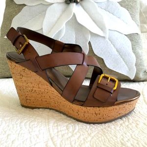 Excellent condition - like new - Marc Fisher wedge sandals